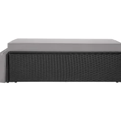 Loungesets|Loungesets-tectake Wicker loungesofa Corfu, Zwart / Grijs