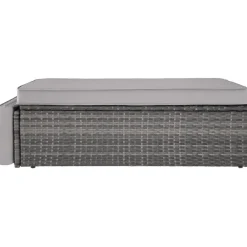 Loungebanken-tectake Wicker loungesofa Corfu, Grijs