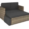 Loungesets|Loungesets-tectake Wicker loungesofa Corfu, Natuur