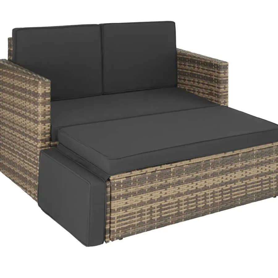 Loungesets|Loungesets-tectake Wicker loungesofa Corfu, Natuur