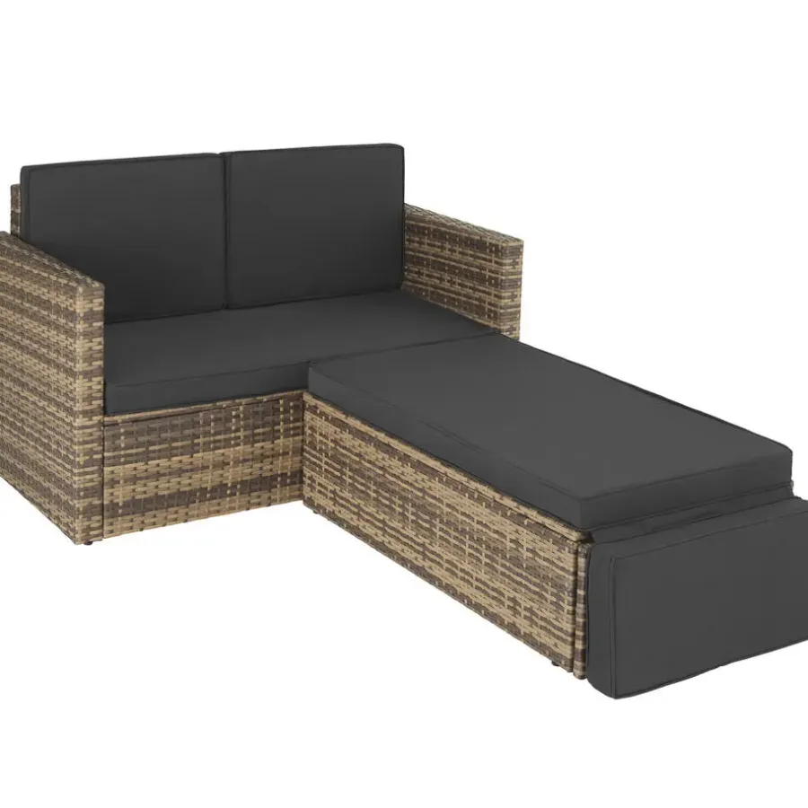 Loungesets|Loungesets-tectake Wicker loungesofa Corfu, Natuur