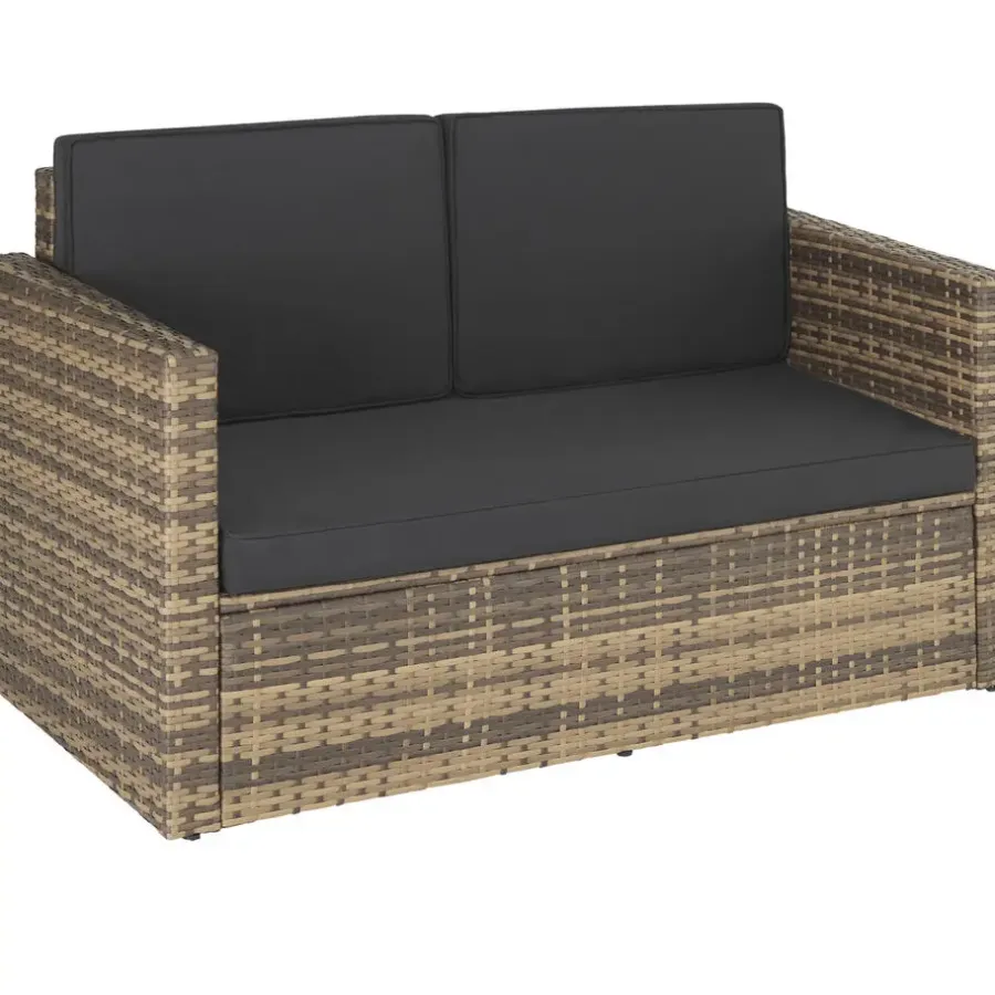 Loungesets|Loungesets-tectake Wicker loungesofa Corfu, Natuur
