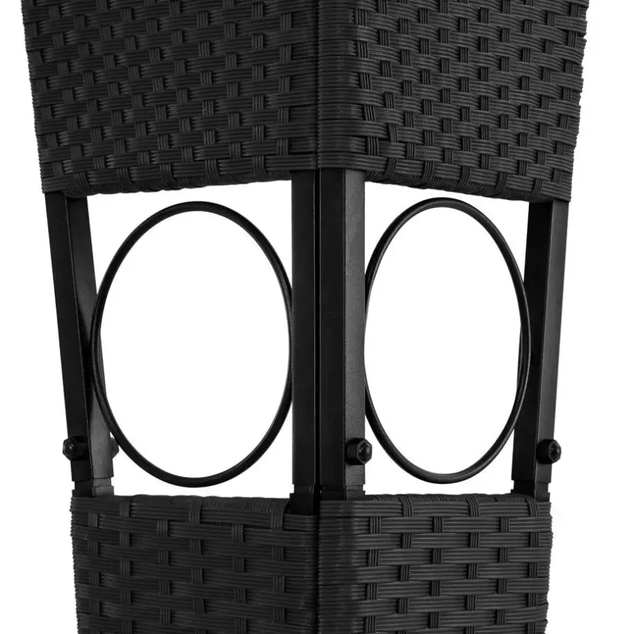 Terrasoverkappingen-tectake Wicker tuinpaviljoen Mona 3x4m, Zwart/crème