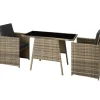 Tuinsets-tectake Wicker tuinset Lausanne 2+1 - Natuur