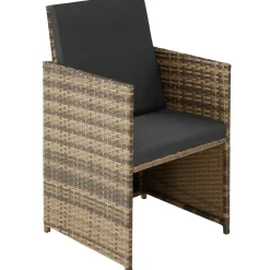 Tuinsets-tectake Wicker tuinset Lausanne 2+1 - Natuur