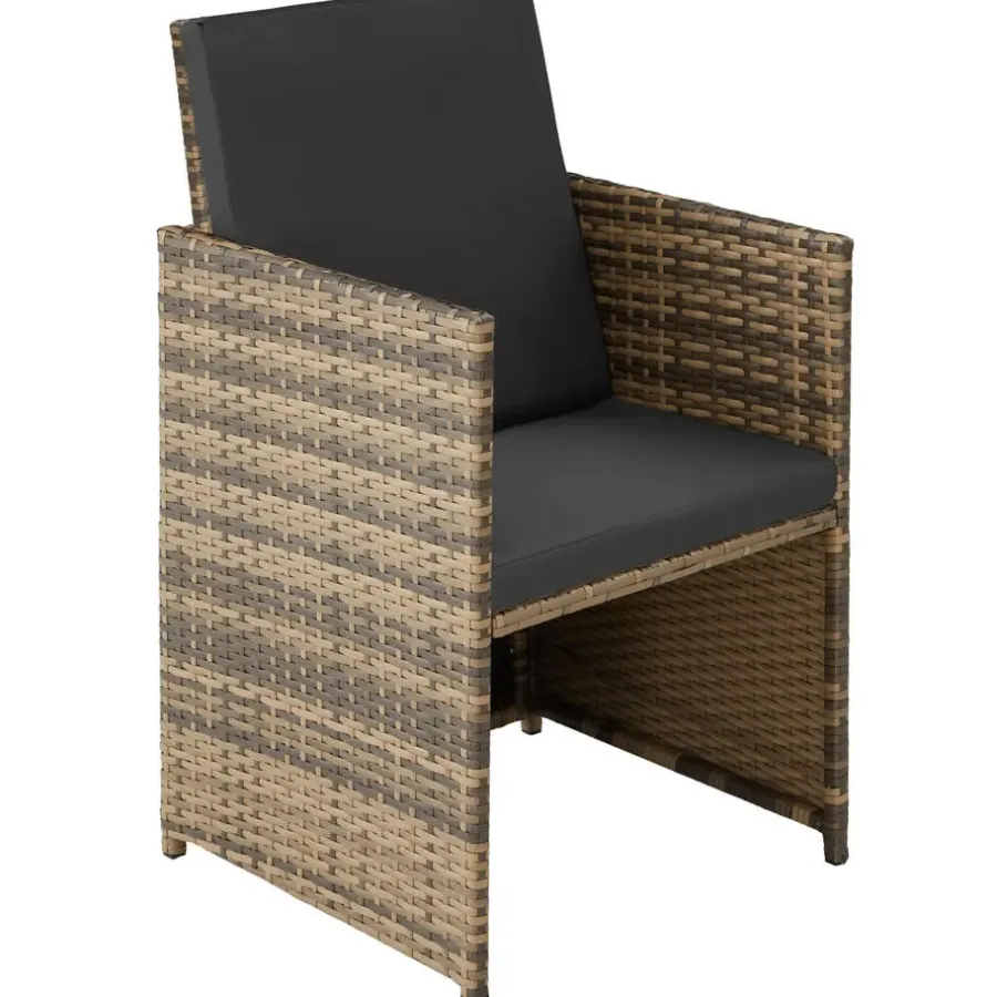 Tuinsets-tectake Wicker tuinset Lausanne 2+1 - Natuur