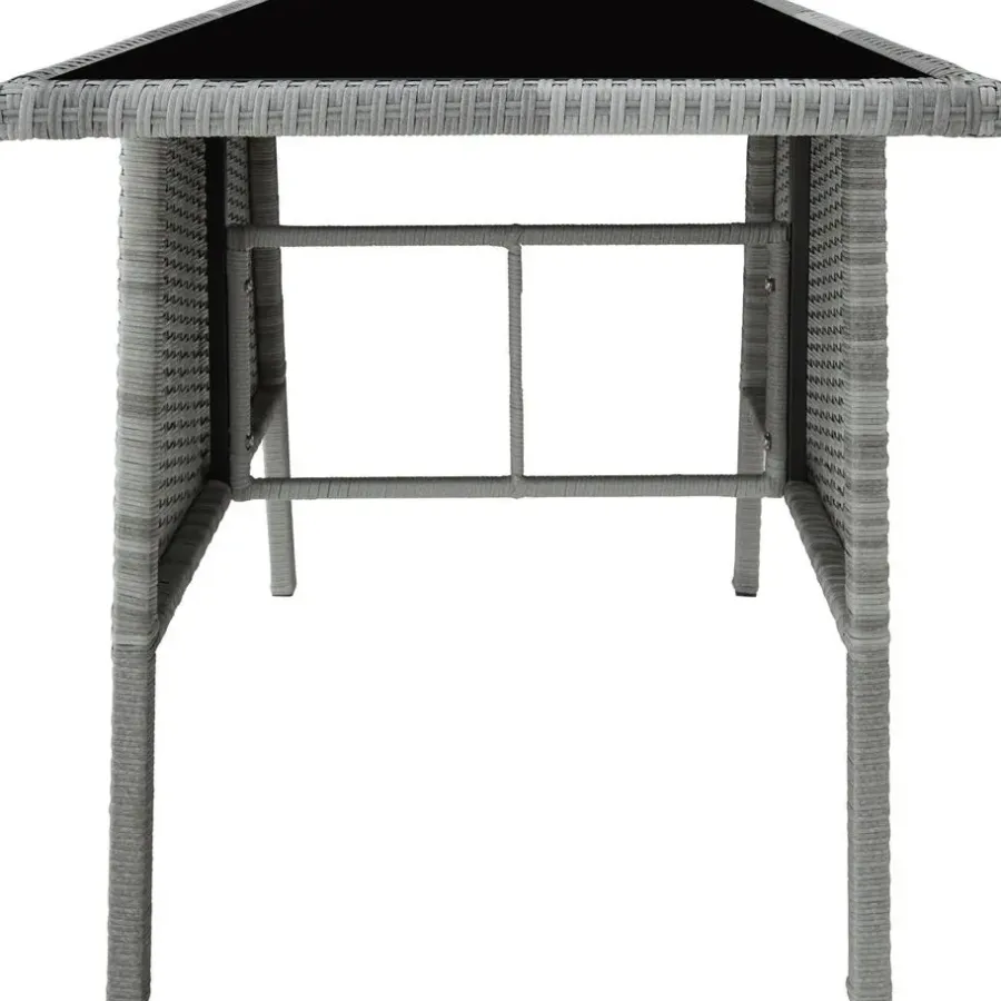 tectake Wicker tuinset Lausanne 2+1 - Lichtgrijs