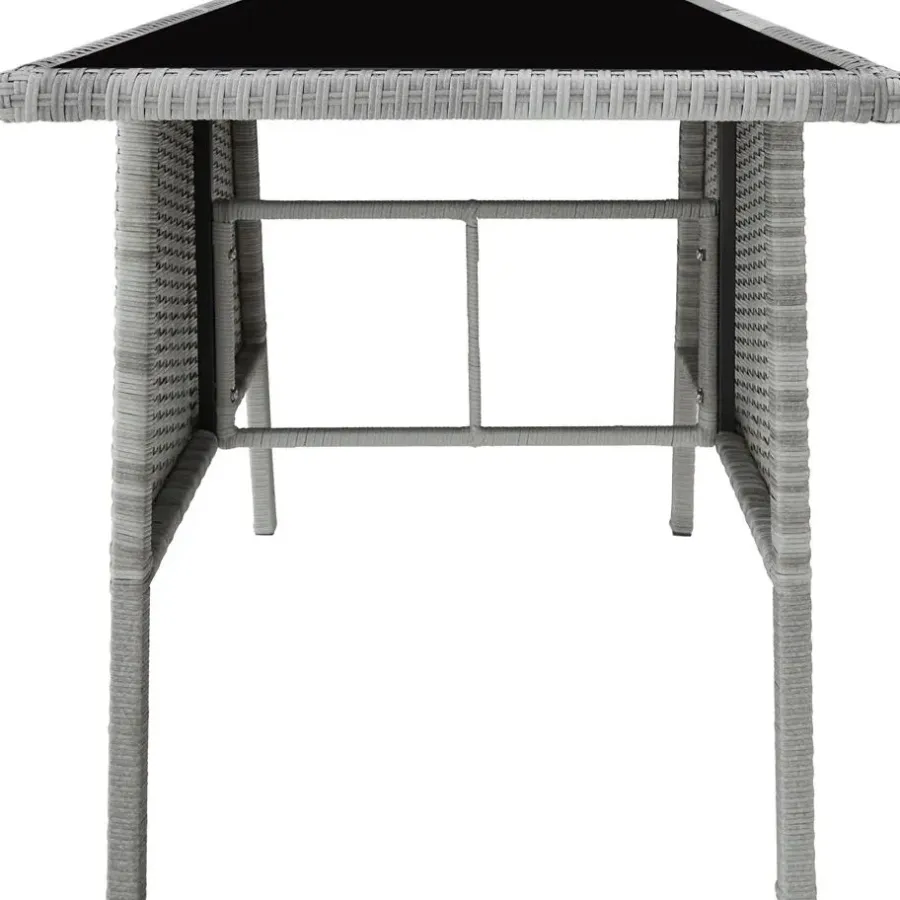 tectake Wicker tuinset Lausanne 2+1 - Lichtgrijs