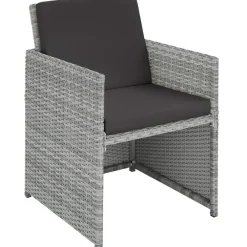 tectake Wicker tuinset Manhattan 4+4+1 met aluminium frame en beschermhoes