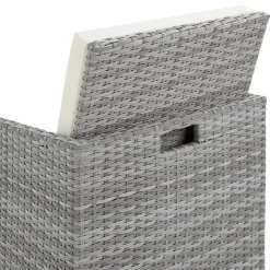tectake Wicker tuinset Manhattan 4+4+1 met aluminium frame en beschermhoes