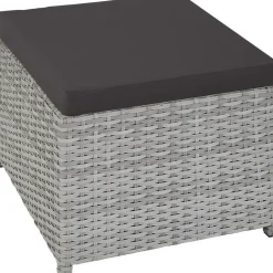 tectake Wicker tuinset Manhattan 4+4+1 met aluminium frame en beschermhoes