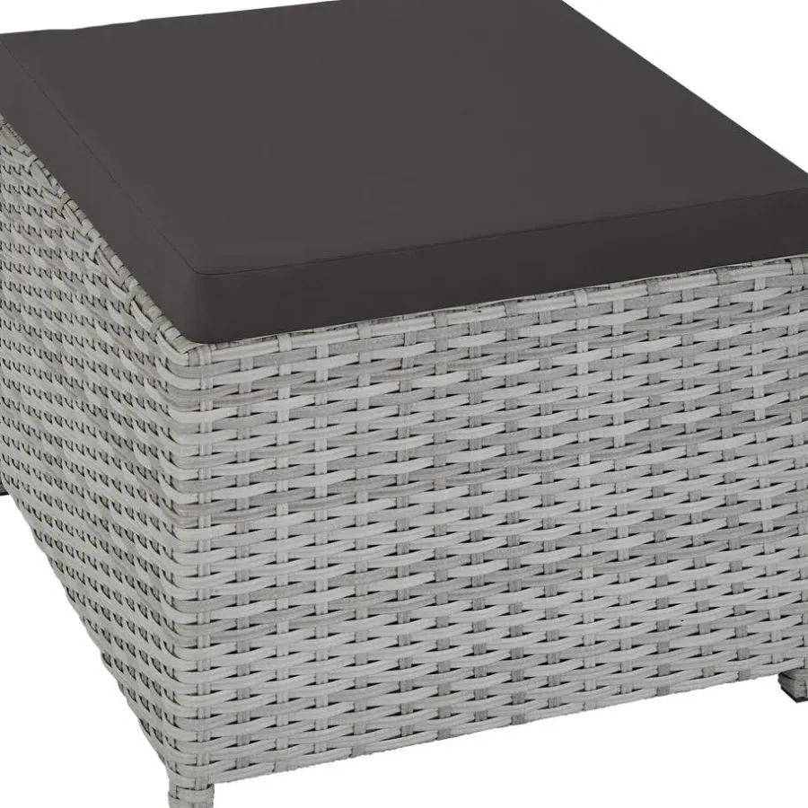 tectake Wicker tuinset Manhattan 4+4+1 met aluminium frame en beschermhoes