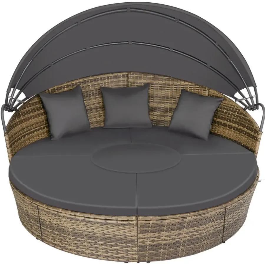 Ligbedden-tectake Wicker zonne-eiland Santorini, Natuur