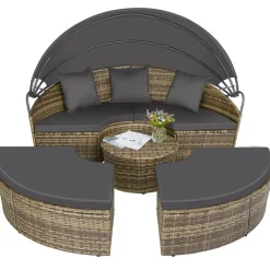 Ligbedden-tectake Wicker zonne-eiland Santorini, Natuur