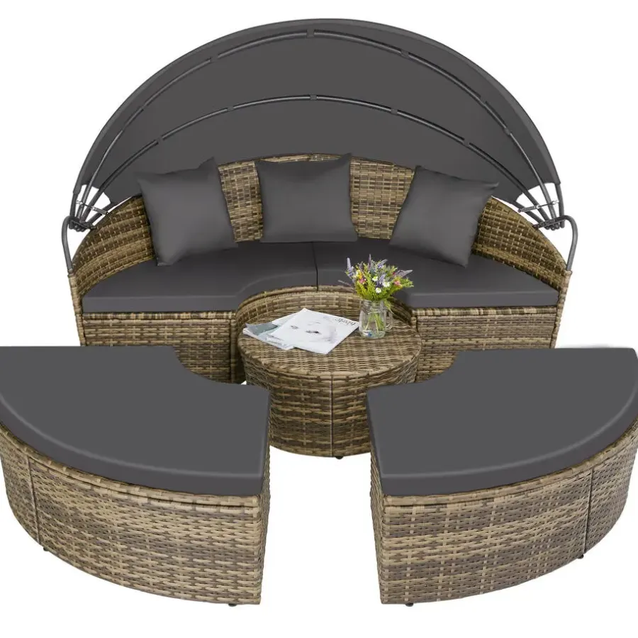 Ligbedden-tectake Wicker zonne-eiland Santorini, Natuur