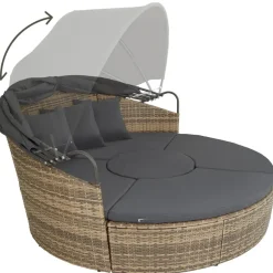 Ligbedden-tectake Wicker zonne-eiland Santorini, Natuur