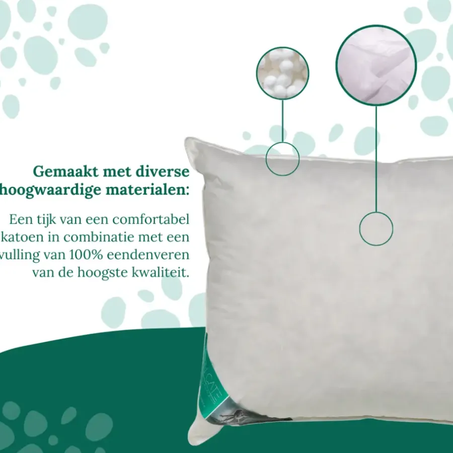 Ten Cate 100% Eendenveren Hoofdkussen - 60x70