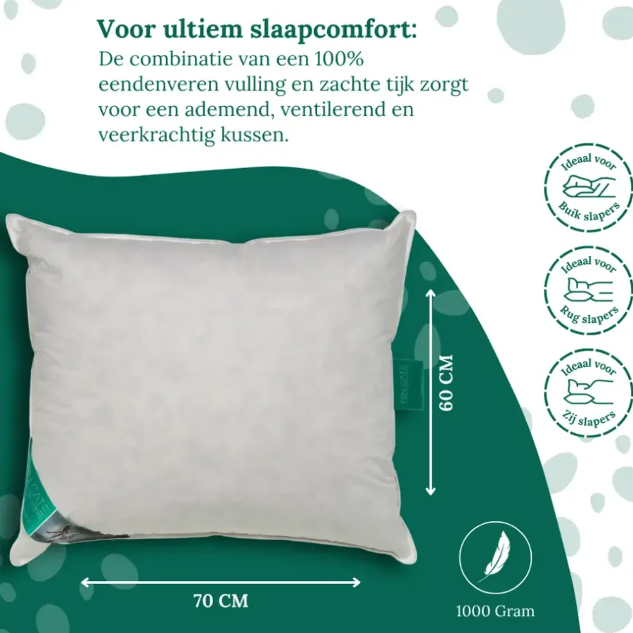Ten Cate 100% Eendenveren Hoofdkussen - 60x70