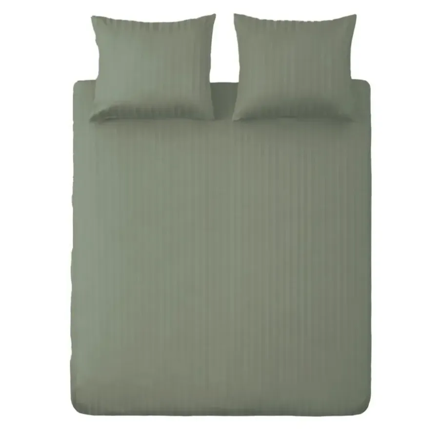 Ten Cate 100% Katoensatijnen Tweepersoons Dekbedovertrek - 200x200/220 - Groen