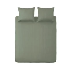 Ten Cate 100% Katoensatijnen Tweepersoons Dekbedovertrek - 200x200/220 - Groen