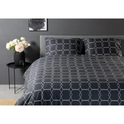 2-Persoons Dekbedovertrekken-Ten Cate Katoenen Dekbedovertrek - 200x200/220 cm - Graphic Gray