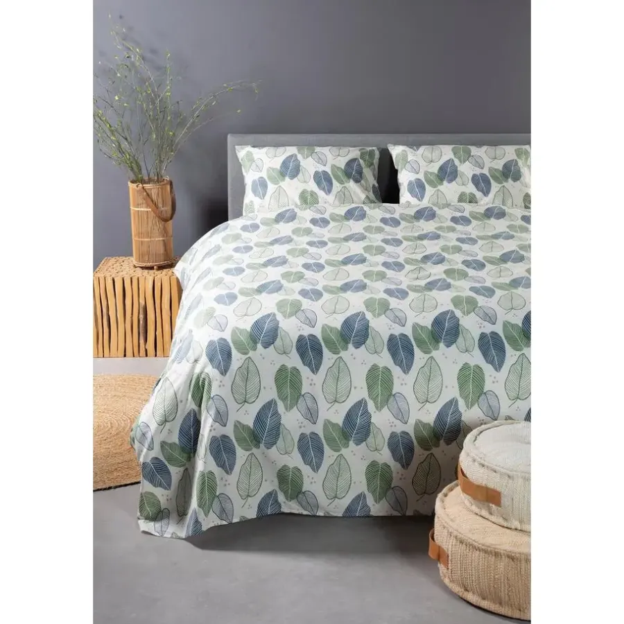 Ten Cate Katoenen Dekbedovertrek - 140x200/220 cm - Graphic Leaves