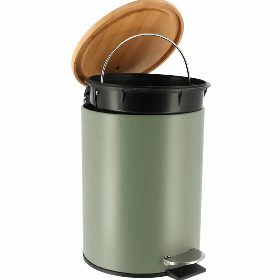 Prullenbakken-Tendance Badkamer prullenbak Bamboo vibe - soft close - 3 ltr