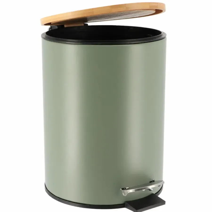 Prullenbakken-Tendance Badkamer prullenbak Bamboo vibe - soft close - 3 ltr