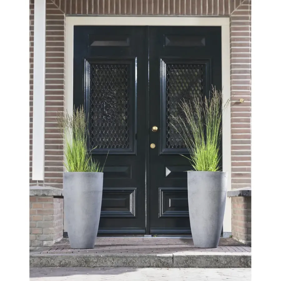 Ter Steege Bloempot - gerecycled kunststof - grijs - 50 x 29 cm