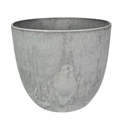 Ter Steege Bloempot - grijs - natuursteen look - 23 x 20 cm