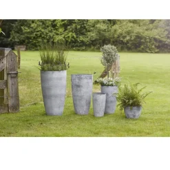 Ter Steege Bloempot schaal - kunststof - grijs - D55xH23 cm