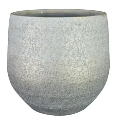 Bloempotten Voor Binnen-Ter Steege Plantenpot - keramiek - metallic zilvergrijs -32x30 cm