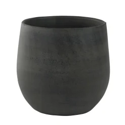 Bloempotten Voor Binnen-Ter Steege Plantenpot - moderne look - grafiet - 18 x 16 cm
