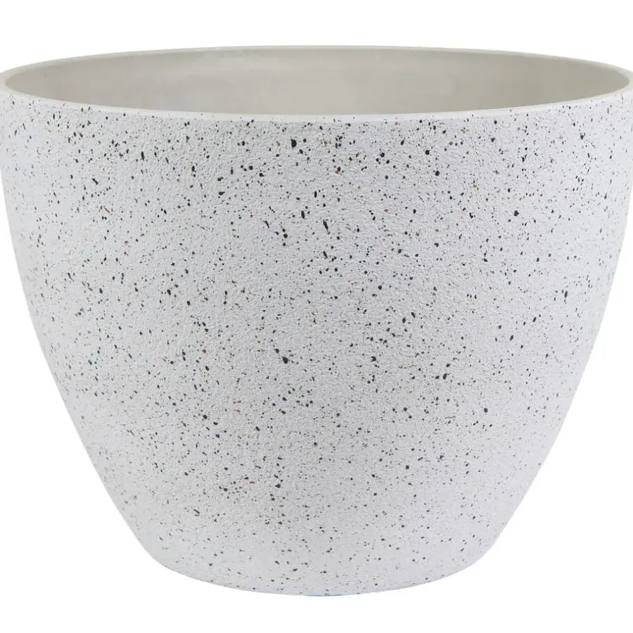 Ter Steege Plantenpot - wit - kunststof - 22 x 17 cm