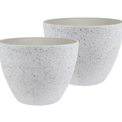 Ter Steege Plantenpot - wit - kunststof - 22 x 17 cm