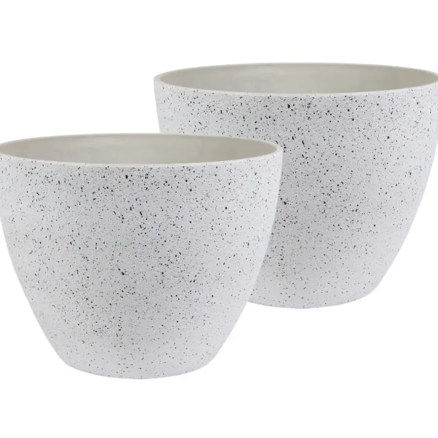Ter Steege Plantenpot - wit - kunststof - 22 x 17 cm