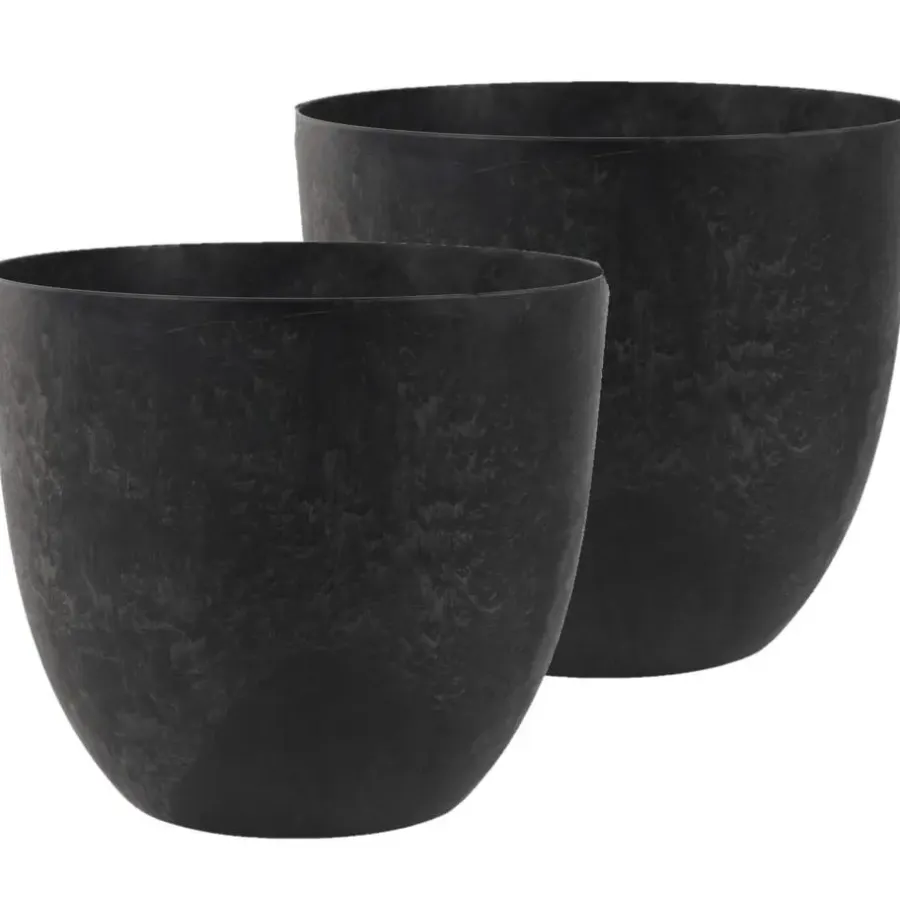 Ter Steege Plantenpot - zwart - kunststof - 45 x 38 cm