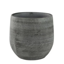 Bloempotten Voor Binnen-Ter Steege Plantenpot/bloempot - keramiek - grijs - 22 x 20 cm