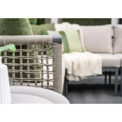Garden Impressions Teramon hoekset - 4-dlg. - carbon black - taupe - desert sand