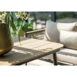 Garden Impressions Teramon hoekset - 4-dlg. - carbon black - taupe - desert sand