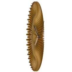 Klokken-Merkloos TFA radio gestuurde wandklok - kunststof - goud - Dia 18 cm