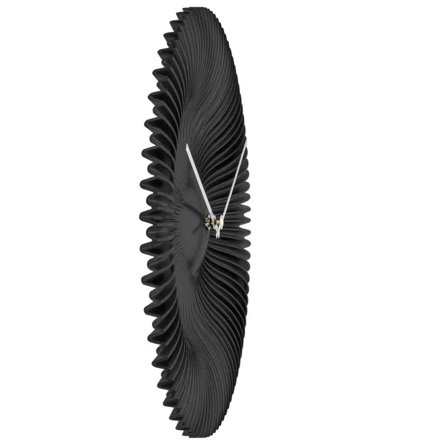 Merkloos TFA radio gestuurde wandklok - kunststof - zwart - Dia 18 cm