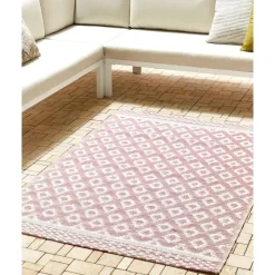 Buiten Vloerkleden|Buiten Vloerkleden-Beliani THANE - Outdoor kleed - Roze - 120 x 180 cm - Polypropyleen
