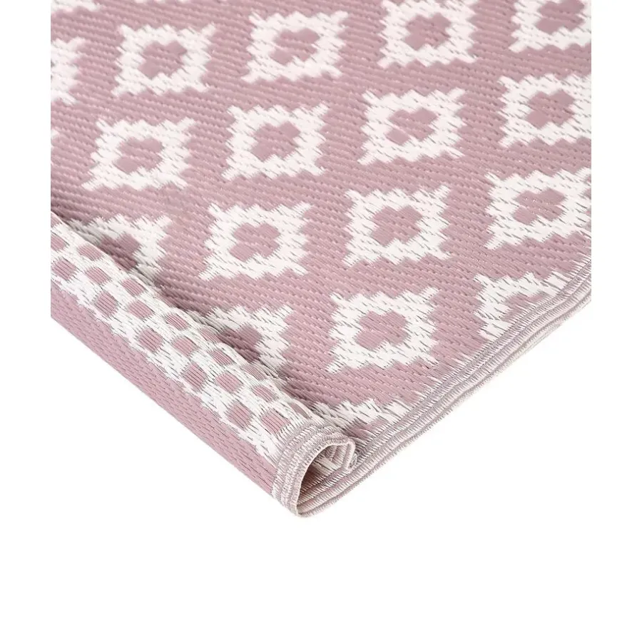 Buiten Vloerkleden|Buiten Vloerkleden-Beliani THANE - Outdoor kleed - Roze - 120 x 180 cm - Polypropyleen