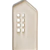 Kandelaars En Windlichten-Leen Bakker Theelichthouder Huis - beige - 14x11x7,5 cm