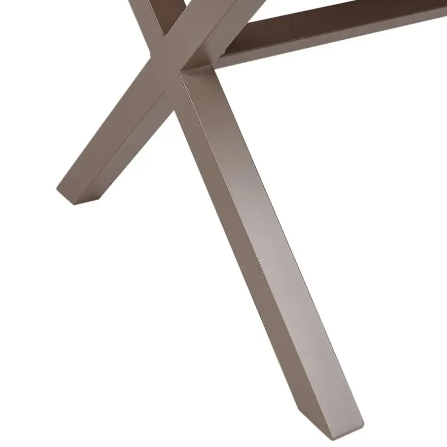 Beliani TIANO - Tuintafel - Taupe - Aluminium