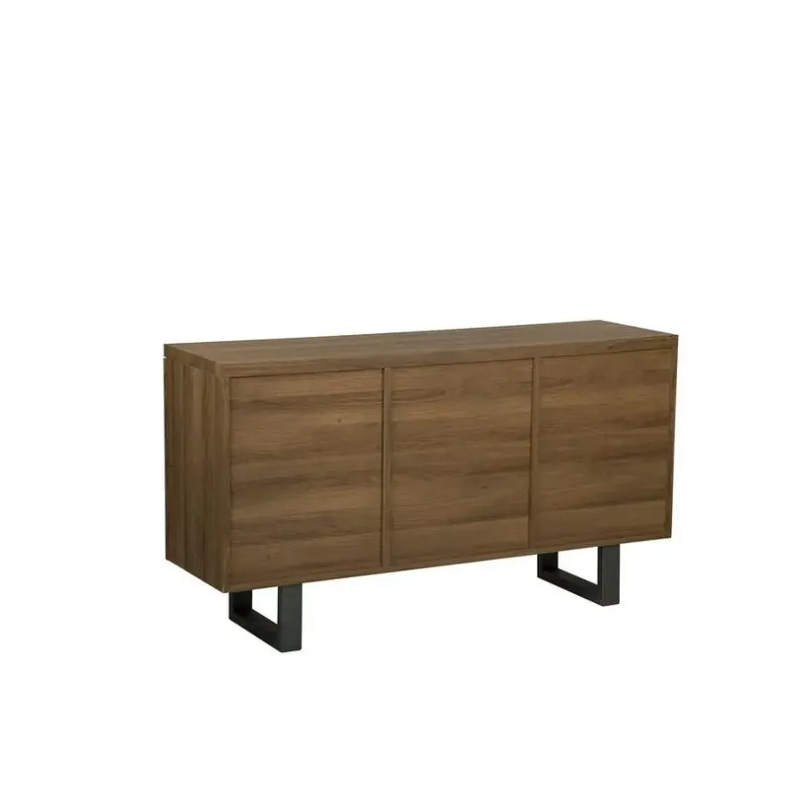 Beliani TIMBER L - Sideboard - Donkere houtkleur - MDF