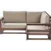 Beliani TIMOR - Loungeset - Donkere houtkleur - Acaciahout