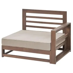 Beliani TIMOR - Loungeset - Donkere houtkleur - Acaciahout