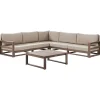Loungesets-Beliani TIMOR - Loungeset 5-zits - Donkere houtkleur - FSC® acaciahout